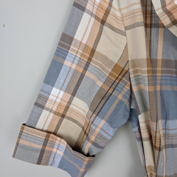 Anthropologie | Plaid Print Belted Dress-E88 - Picture 4 of 7